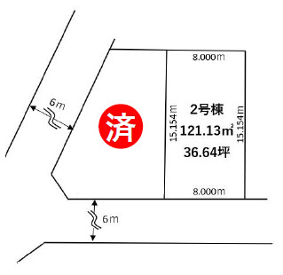 草加市弁天5丁目 未入居戸建の区画図