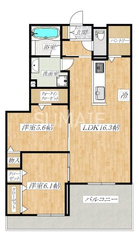 Belleville桜木町の間取り|人気2LDK☆彡