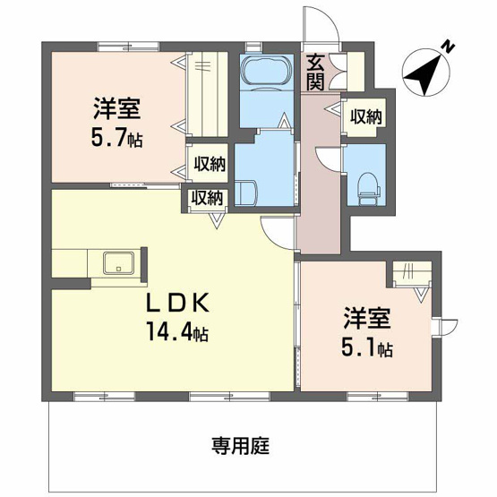 【間取り】 | ブランドール山崎　壱番館