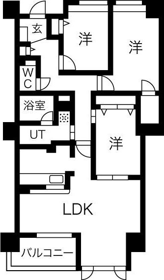 コルティーレマルフクの間取り