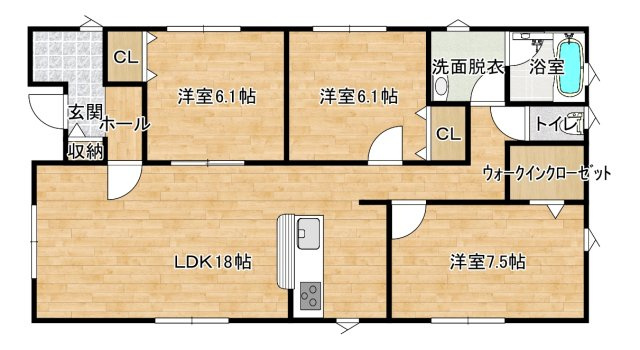 【間取り】 | 柳井第６　２号棟