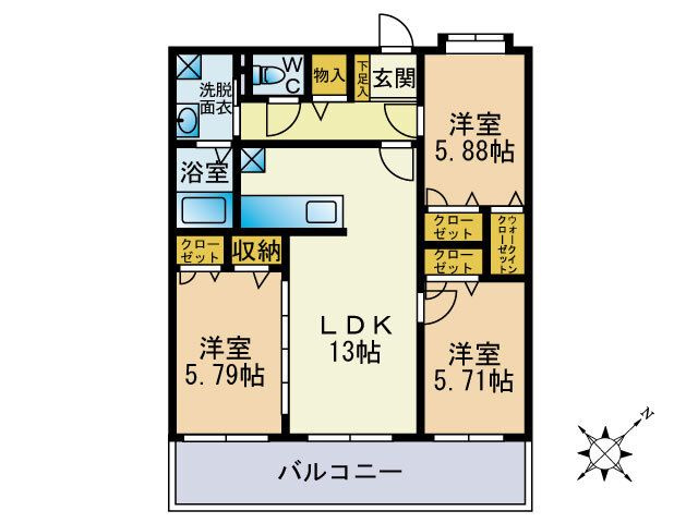 ニューベリーヒルズ空港南の間取り