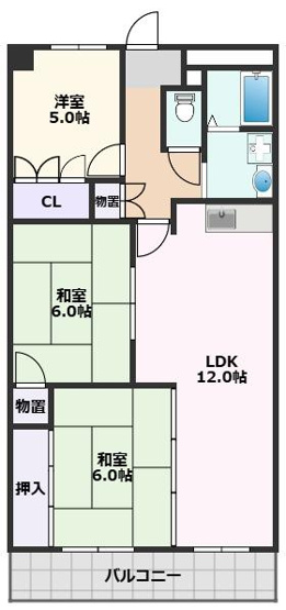 【間取り】 | 千里グランドハイツ宮脇