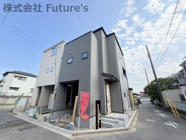八潮市八潮6丁目　新築戸建　全2棟　2号棟の外観|現地の写真になります。