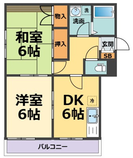 【間取り】 | ハピネス浦風Ⅰ