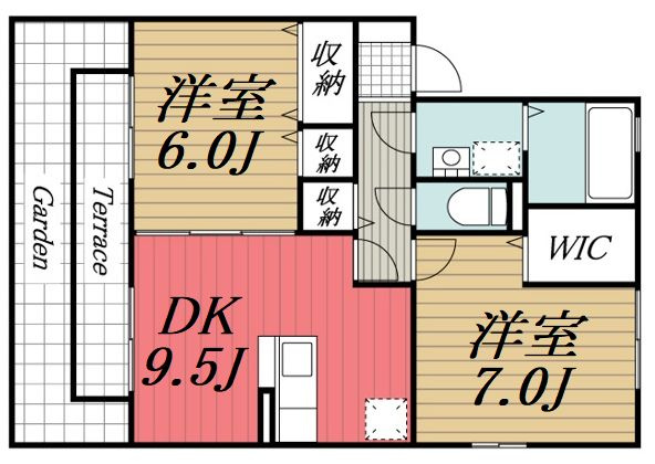 【間取り】 | シャン クライン　B