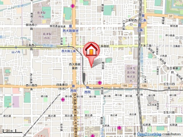レジデンスオークラの地図