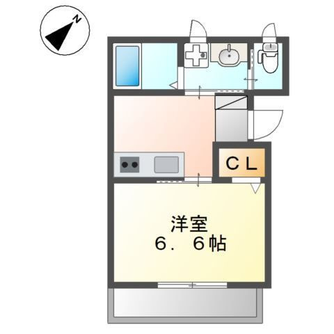 メゾンドラフィネ塩焼の間取り