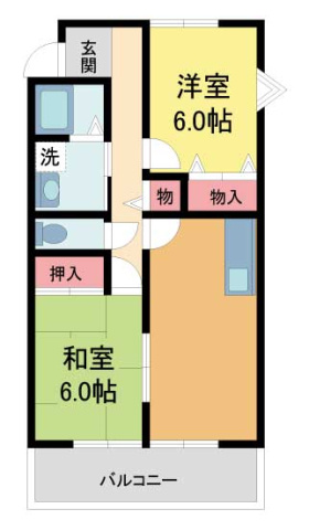 フラットオークの間取り