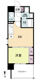 【間取り】 | 旧ビガーポリス415松ヶ枝町Ⅲ