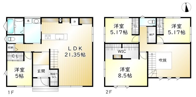 明科中川手売中古住宅の間取り