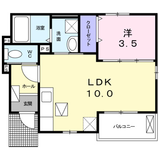 【間取り】 | グランデール観音寺Ｂ