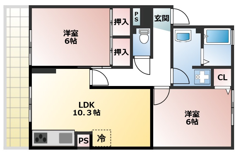 アイワコーポの間取り