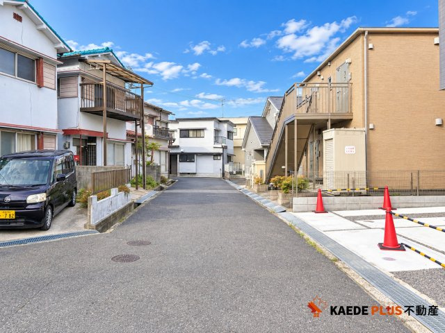 【カエデプラス不動産】近江八幡市鷹飼町1期1号地の前面道路含む現地写真|現地写真（前面道路）9/18　撮影