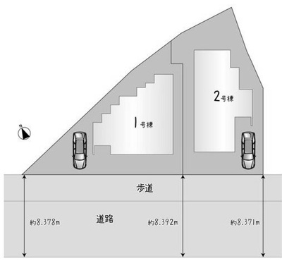 【区画図】 | 池田市五月丘３丁目　新築戸建　２号棟