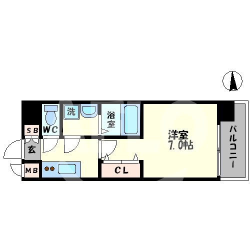 ジュネーゼロイヤルレジデンス梅田東の間取り|ジュネーゼロイヤルレジデンス梅田東　開放感ある間取り