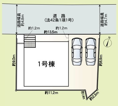 小野市東本町　第3　1号棟の区画図