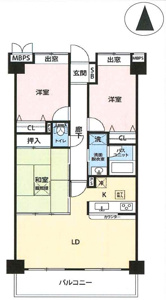 専有面積:69.00㎡／間取り:3LDK