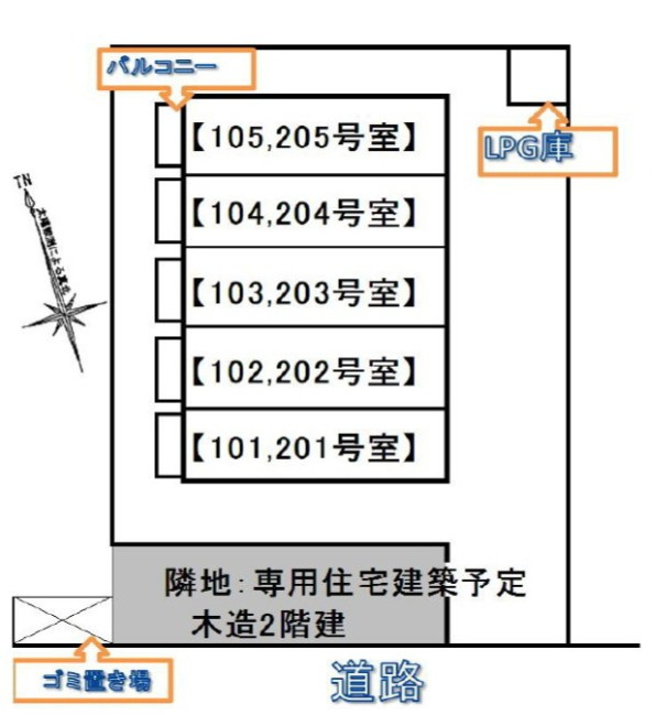 アムールgraceの区画図