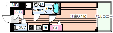 【間取り】 | プレサンス新町ウィズ　ジョイ