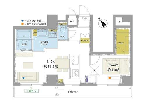 目黒区青葉台１丁目の中古マンションの間取り