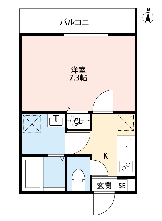 板橋区赤塚１丁目のアパートの間取り