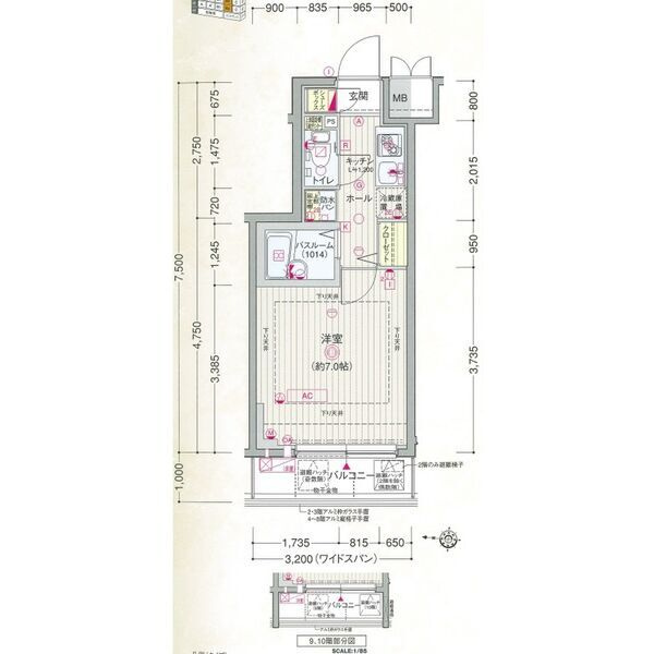 豊島区池袋４丁目の賃貸マンションの間取り