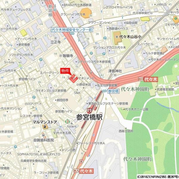 ブレグレイス参宮橋の地図