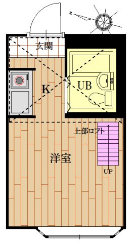 中野区東中野１丁目のアパートの間取り