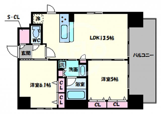 プレサンス四天王寺　大江小学校区の間取り|プレサンス四天王寺　間取り