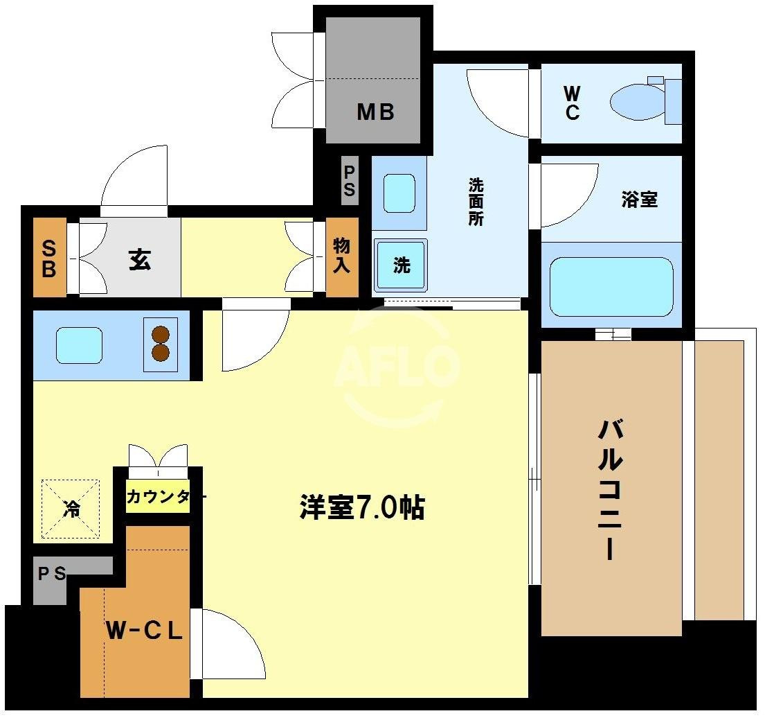 リーガル岡崎橋　明治小学校区の間取り|リーガル岡崎橋　開放感のある間取り