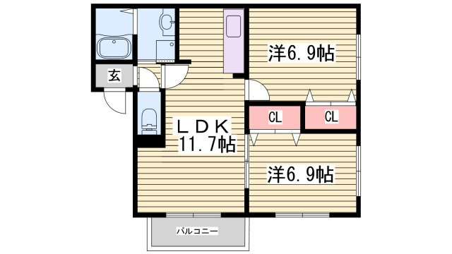 パラッツォ香寺の間取り
