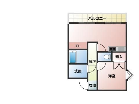 川口市戸塚２丁目の賃貸マンションの間取り