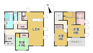 【間取り】 | 中古戸建　岩国市由宇町千鳥ヶ丘1丁目