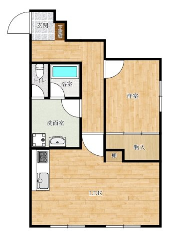 神戸市東灘区御影２丁目の賃貸マンションの間取り