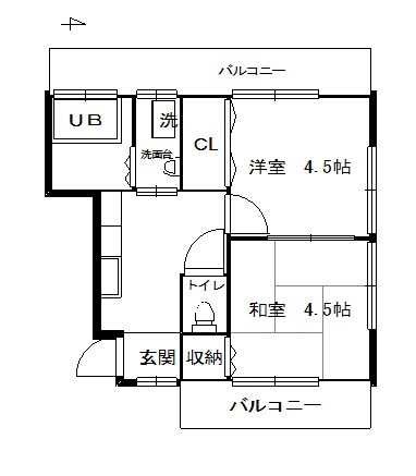 神戸市灘区畑原通１丁目の賃貸マンションの間取り
