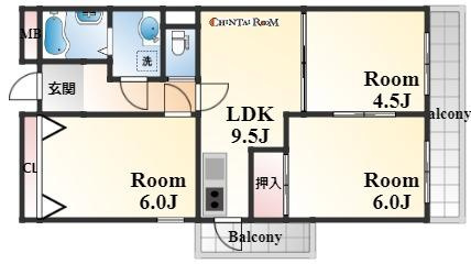 ガーネット森北町の間取り