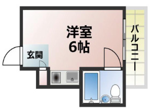神戸市灘区深田町３丁目の賃貸マンションの間取り