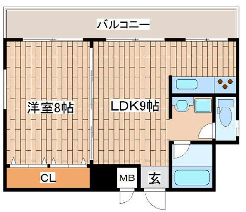 神戸市中央区下山手通３丁目の賃貸マンションの間取り