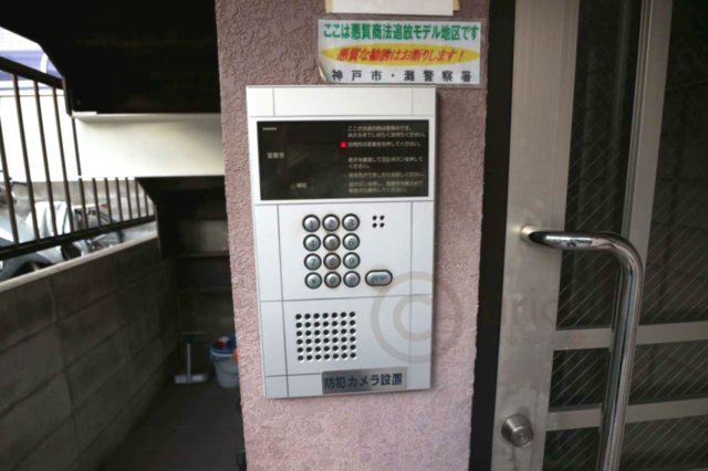 神戸市灘区永手町２丁目のアパートのセキュリティ