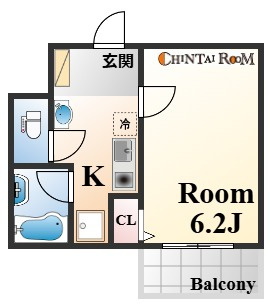 神戸市灘区永手町２丁目のアパートの間取り