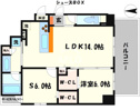 【間取り】 | ラルジュルーセントオーデン難波　間取り