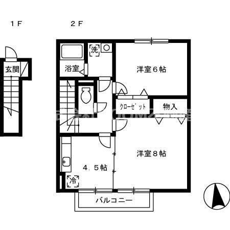 ヴィラ・モナリエールC棟の間取り