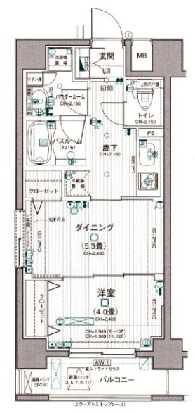 日神デュオステージ浅草橋の間取り