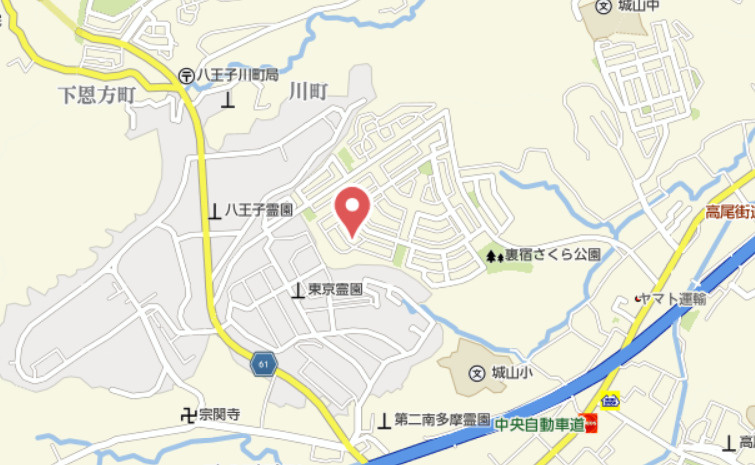 『八王子市中古戸建て』八王子市元八王子町2-3308-9【仲介手数料無料】　八王子市元八王子町　の地図|～仲介手数料無料☆八王子ひなた不動産～八王子市元八王子町　中古戸建