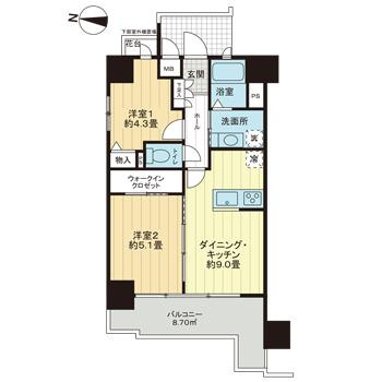 ライオンズマンション新大阪第６の間取り