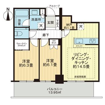 グランドメゾン新梅田タワーの間取り