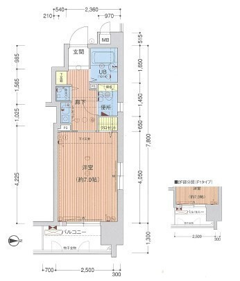 プレサンス心斎橋ＥＡＳＴの間取り