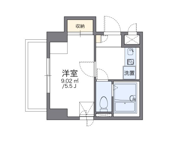 レオパレスアストラーレ茶屋町東の間取り