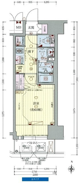 プレサンス梅田Ⅱの間取り